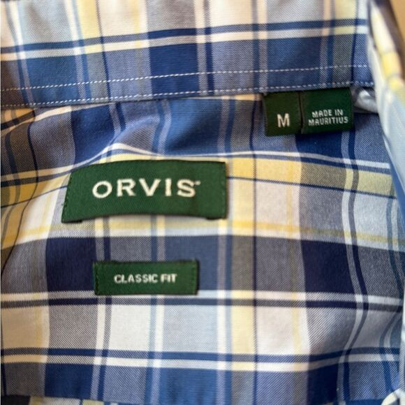 Orvis Men’s Medium Blue and White Long Sleeve Button Down Shirt. - Picture 3 of 6